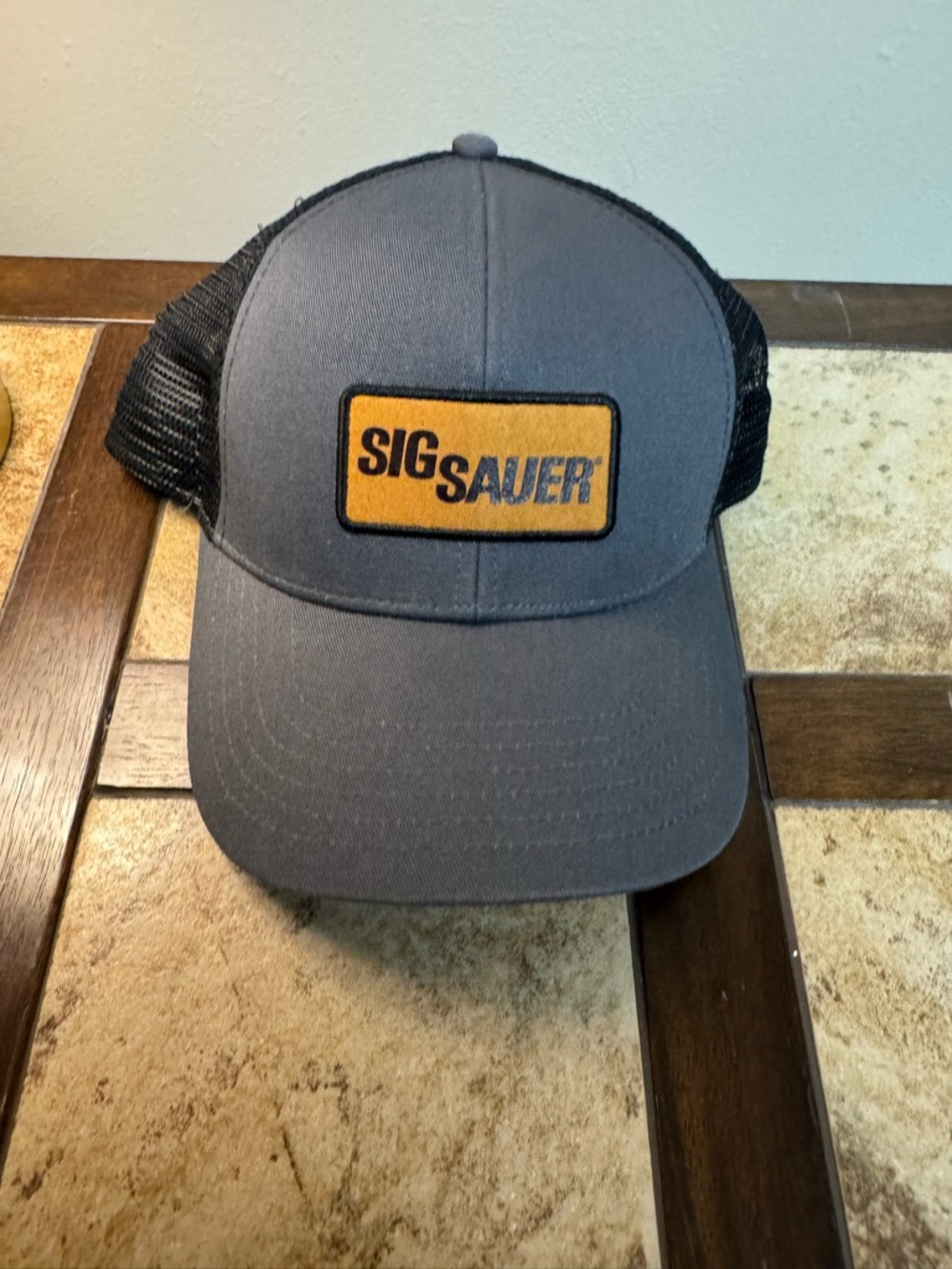 SIG SAUER Gray Logo Trucker Hat